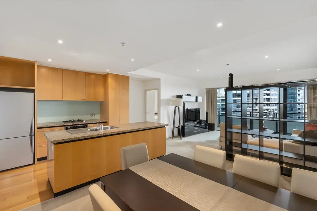 Spacious Fully Furnished 3 bedroom Apartment, 2.5 bathrooms inc 1 car spaces.
