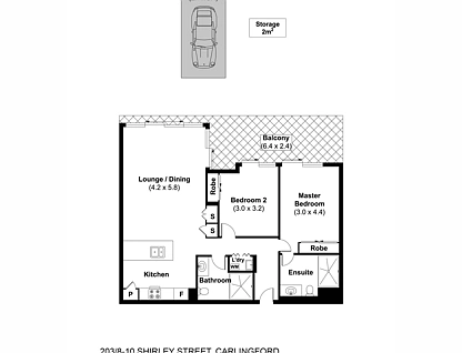 203/8-10 Shirley Street, Carlingford, Parramatta (Northwest suburbs), 2 Schlafzimmer, 2 Badezimmer, Apartment