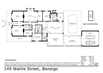फ्लोर प्लान - 149 Wattle Street, Bendigo, VIC 3550
