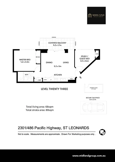 2301/486 Pacific Highway, St Leonards, NSW 2065, 1 slaapkamers, 1 badkamers, Unit