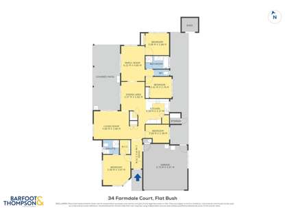 34 Farmdale Court, Flat Bush, Manukau City, Auckland, 4部屋, 2バスルーム, House