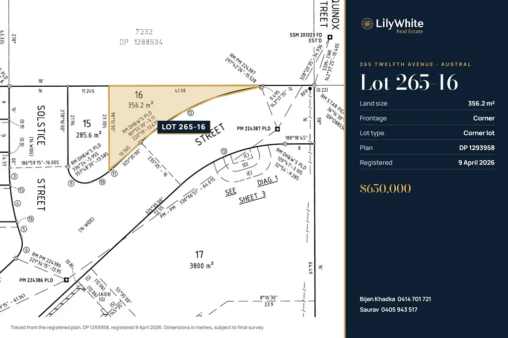 Austral Registered 356.2 m² Corner Homesite in Austral | Ready to Build
