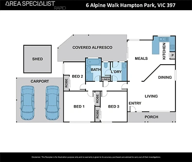 6 Alpine Walk, Hampton Park, VIC 3976, 3 slaapkamers, 1 badkamers, House
