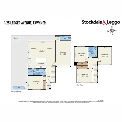 Floor plan - 1/25 Ledger Avenue, Fawkner, VIC 3060