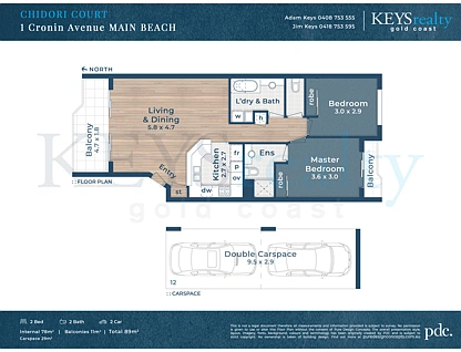 34/1 Cronin Avenue, Main Beach, Gold Coast, 2 침실, 2 욕실, Apartment