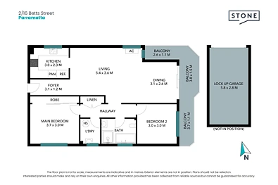 2/16 Betts Street, Parramatta, NSW 2150, 2 slaapkamers, 1 badkamers, Apartment