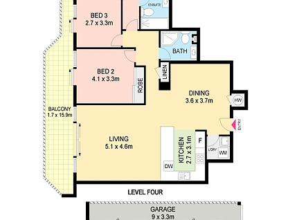 402/39 McLaren Street, North Sydney, Lower North Shore, 3 침실, 2 욕실, Apartment