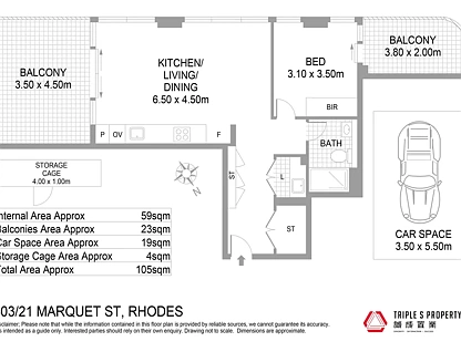 403/21 Marquet Street, Rhodes, Inner West, 1 ห้องนอน, 1 ห้องน้ำ, Apartment