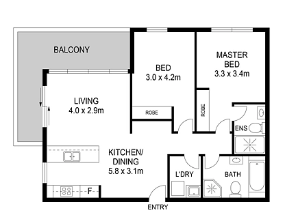 306/1A Lerida Street, Schofields, Outer Western Sydney, 2房, 2浴, Apartment