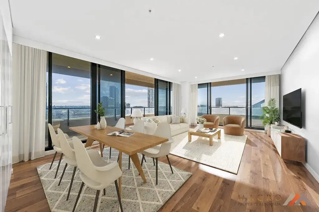 Haymarket 3ห้องนอน Stunning 146sqm 3Bed Apartment with Breathtaking Views of City & Darling Square