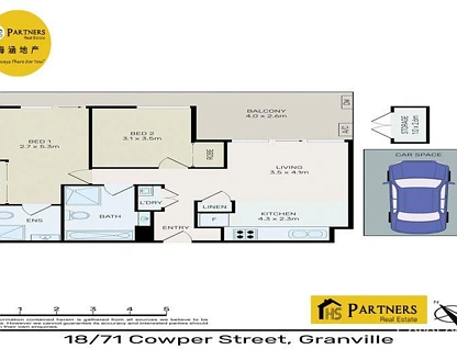 18/71 Cowper Street, Granville, Parramatta (Northwest suburbs), 2 રૂમ, 2 બાથરૂમ, Apartment