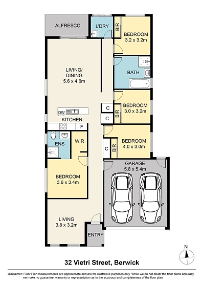 32 Vietri Street, Berwick, VIC 3806, 4房, 2浴, House
