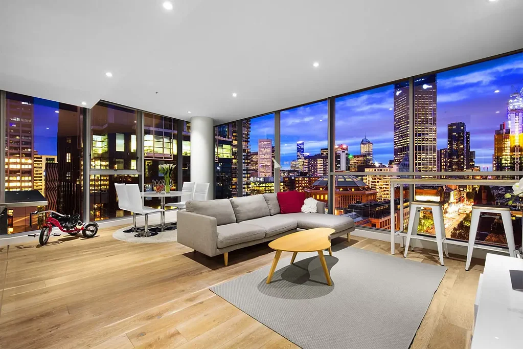 Melbourne 2غرفة نوم Stylish Smart Home Living with Breathtaking City Views in 'Concept Blue'