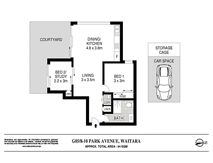 G05/8-10 Park Avenue, Waitara, Upper North Shore, 2 ห้องนอน, 1 ห้องน้ำ, Apartment