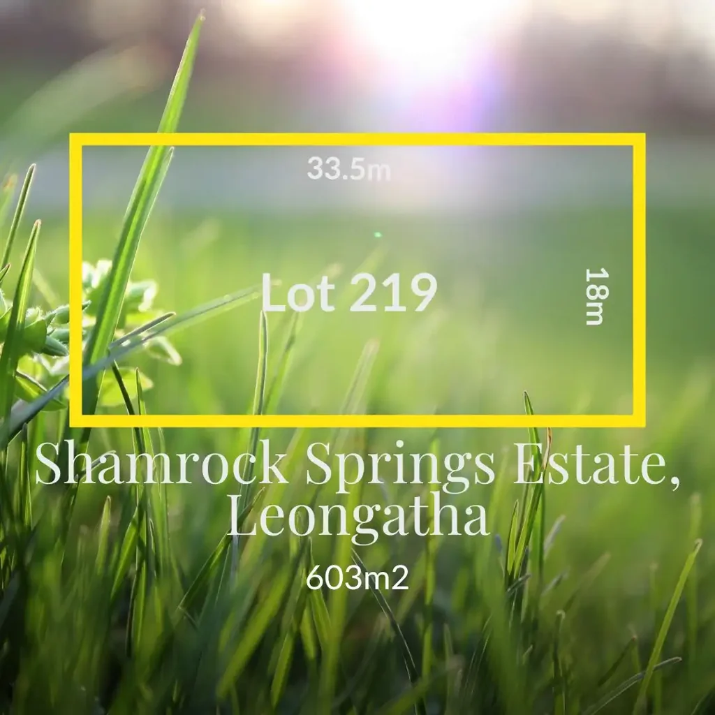 Leongatha  SHAMROCK SPRINGS - STAGE 1B NOW SELLING