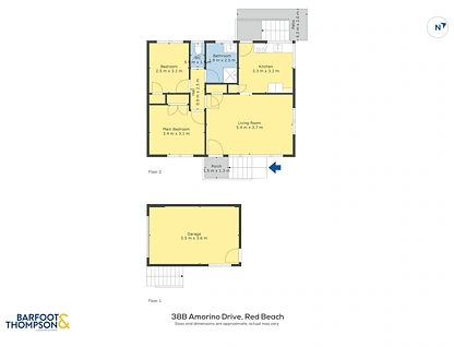 38B Amorino Drive, Red Beach, Rodney, 2 ห้องนอน, 1 ห้องน้ำ, House