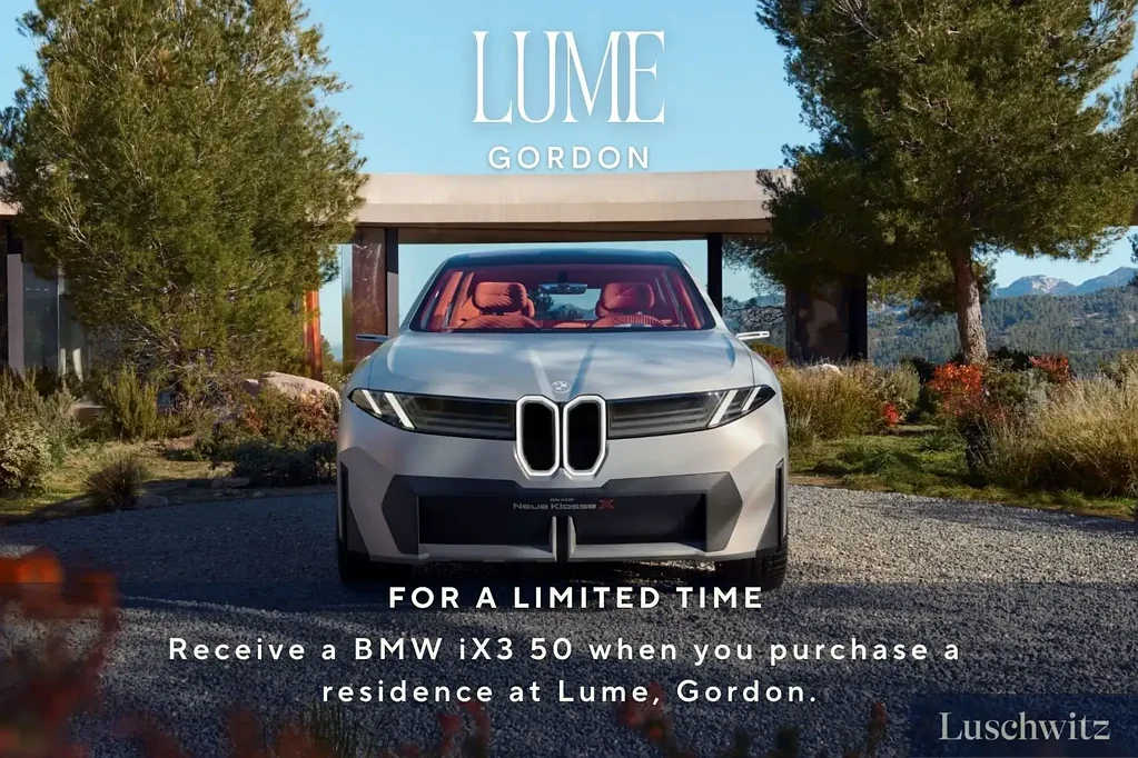 Gordon 3 Slaapkamer FOR A LIMITED TIME
Receive a BMW iX3 50 when you purchase a residence at Lume, Gordon.