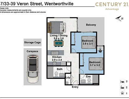 37/33-39 Veron Street, Wentworthville, Parramatta (Northwest suburbs), 2 Bedrooms, 2 Bathrooms, Apartment