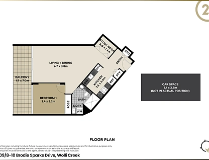 709/8-10 Brodie Spark Drive, Wolli Creek, South Western Suburbs, 1 રૂમ, 1 બાથરૂમ, Apartment