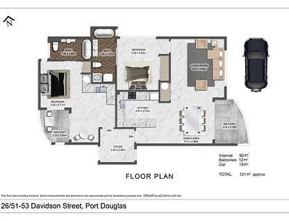 26/51 Davidson Street, Port Douglas, Cairns, 2房, 2浴, Apartment
