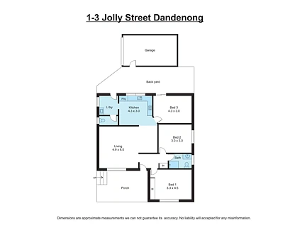 1/3 Jolly Street, Dandenong, South East Melbourne, 3房, 1浴, Unit