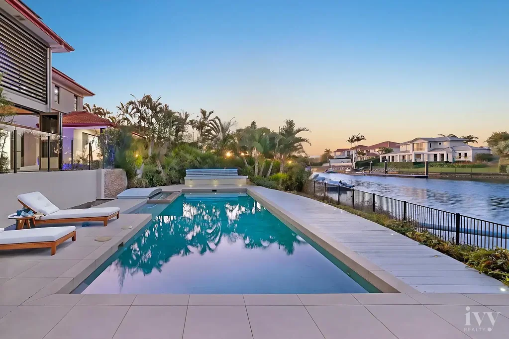 Hope Island 5 Bedroom Grand North-Facing Waterfront Residence with 30.6m Water Frontage, Private Jetty & FIRB Exemption