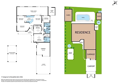 11 Sedgman Street, Morayfield, QLD 4506, 3房, 2浴, House