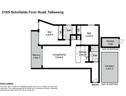 210/9 Schofields Farm Road, Tallawong, Central Tablelands, 2 chambres, 2 salles de bain, Apartment