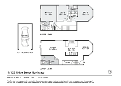 4/126 Ridge Street, Northgate, QLD 4013, 3 Bedrooms, 2 Bathrooms, Apartment