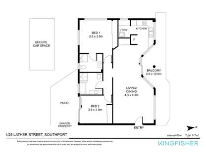 1/25 Lather Street, Southport, QLD 4215, 2 Bedrooms, 2 Bathrooms, Apartment