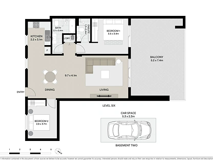 605/8-12 Kensington Street, Kogarah, St George, 2 rūma, 2 rūma horoi, Apartment