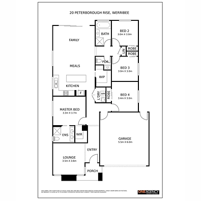 20 Peterborough Rise, Werribee, VIC 3030, 4房, 2浴, House