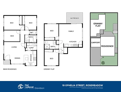 19 & 19a Ophelia Street, Rosemeadow, Macarthur Region, 5 રૂમ, 2 બાથરૂમ, House