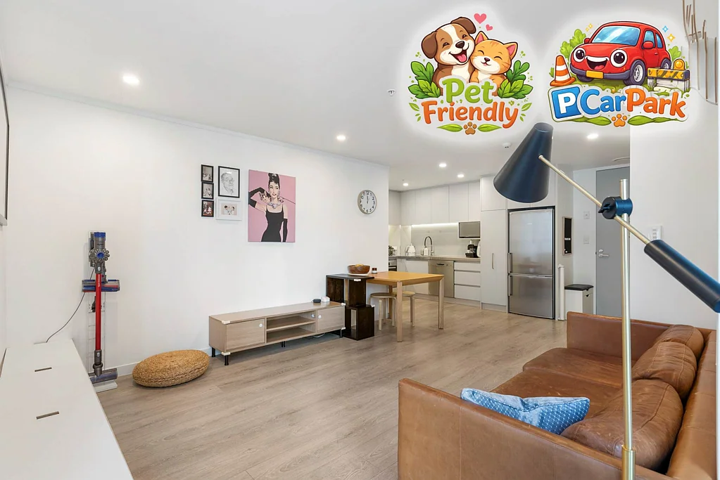 Auckland Central 1房  Freehold One + Study + Carpark  60m² (Approx.)