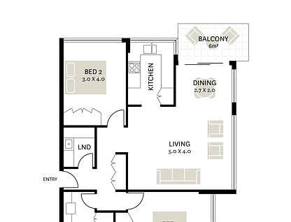 11F/15-19 Onslow Avenue, Elizabeth Bay, Sydney CBD, 2 Bedrooms, 1 Bathrooms, Apartment