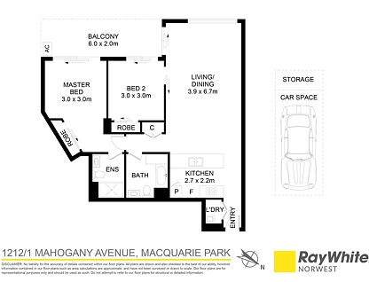 1212/1 Mahogany Avenue, Macquarie Park, Upper North Shore, 2部屋, 2バスルーム, Apartment