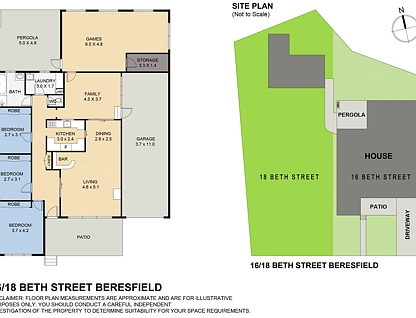 16 & 18 Beth Street, Beresfield, Newcastle, 3 phòng ngủ, 1 phòng tắm, House
