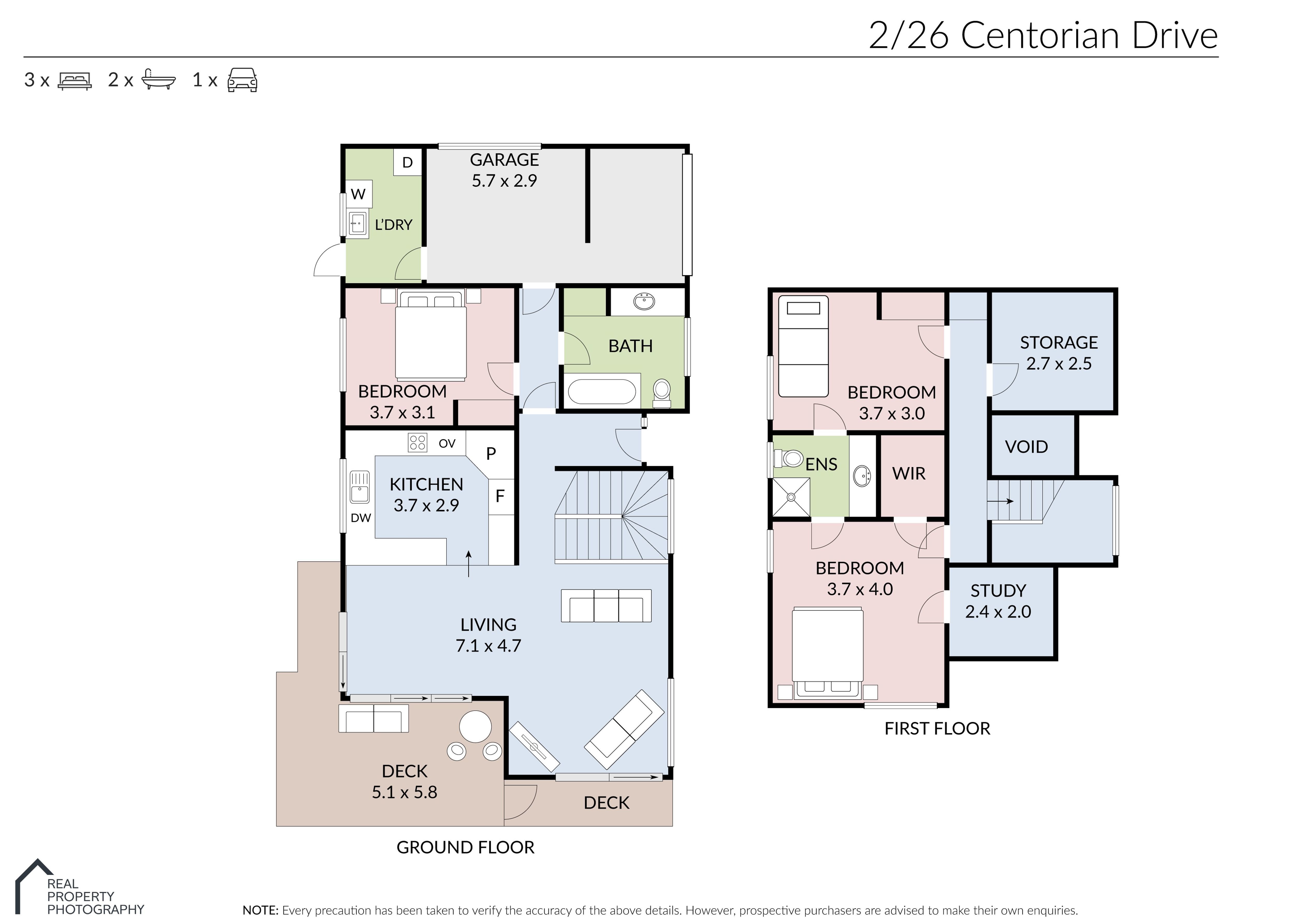 2/26 Centorian Drive, Windsor Park, Auckland - North Shore, 3房, 0浴