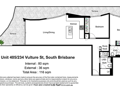 405/234 Vulture Street, South Brisbane, Brisbane - Inner City Region, 2 habitaciones, 2 baños, Apartment