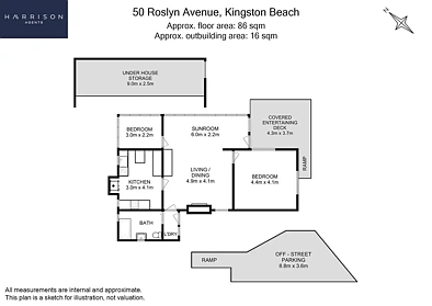 50 Roslyn Avenue, Kingston Beach, TAS 7050, 2 Bedrooms, 1 Bathrooms, House