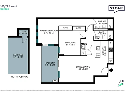 202/77 Edward Street, Carlton, St George, 2 habitaciones, 2 baños, Unit