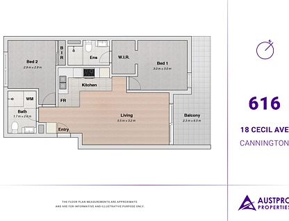 616/18 Cecil Avenue, Cannington, South East Perth, 2 Bedrooms, 2 Bathrooms, Apartment