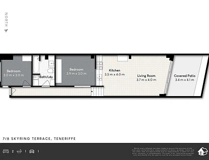 7/8 Skyring Terrace, Teneriffe, Brisbane - Inner City Region, 2部屋, 1バスルーム, Apartment
