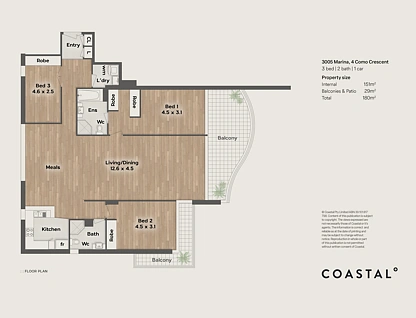 3005/4 Como Crescent, Southport, Gold Coast, 3 ਕਮਰੇ, 2 ਬਾਥਰੂਮ, Apartment
