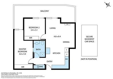 26/538 Main Street, Mordialloc, VIC 3195, 2 slaapkamers, 1 badkamers, Apartment