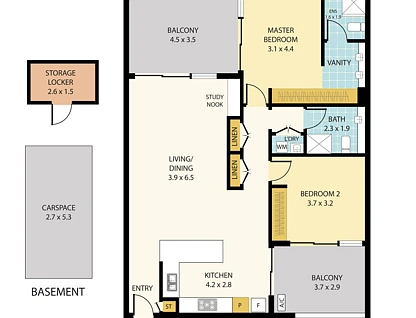 301/58D Bolton Street, Newcastle, Newcastle, 2 chambres, 2 salles de bain, Apartment