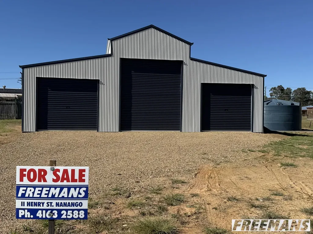 Nanango 826m² Lot with a Large12m x 9.5m Shed