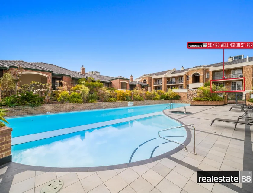 50/123 Wellington Street, East Perth, Perth CBD, 3部屋, 1バスルーム, Apartment