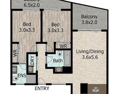 3/137-141 Regent Street, Redfern, Sydney CBD, 2房, 2浴, Unit