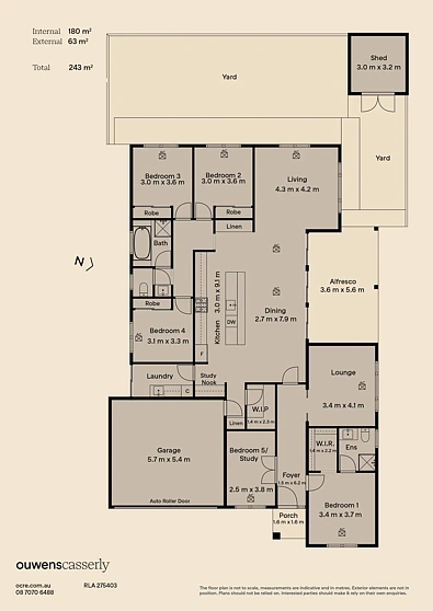 户型图 - 5 Levi Street, Birkenhead, SA 5015